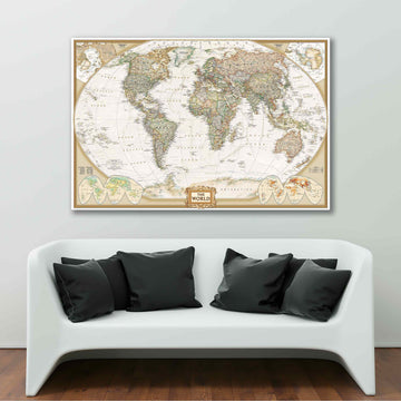 Large World Map Canvas Print №1504